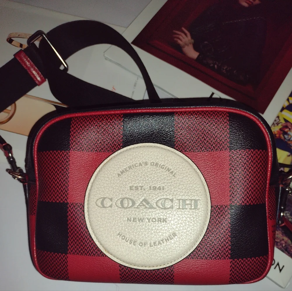 Coach plaid camera bag - Picture 2 of 2